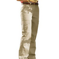 Women & Misses' Blended Chino Cargo Pants w/ Flat Front